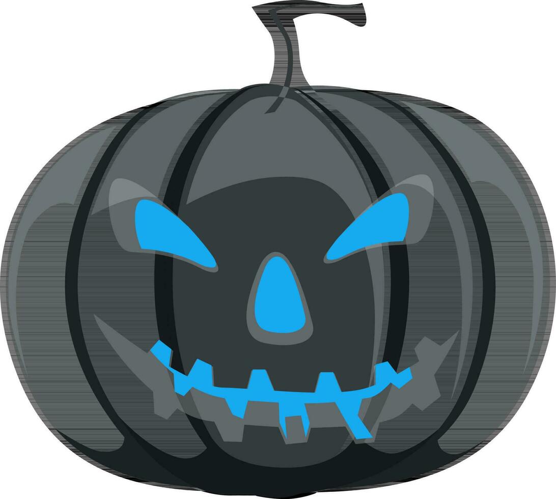 Halloween Kürbis mit unheimlich böse Gesicht. vektor