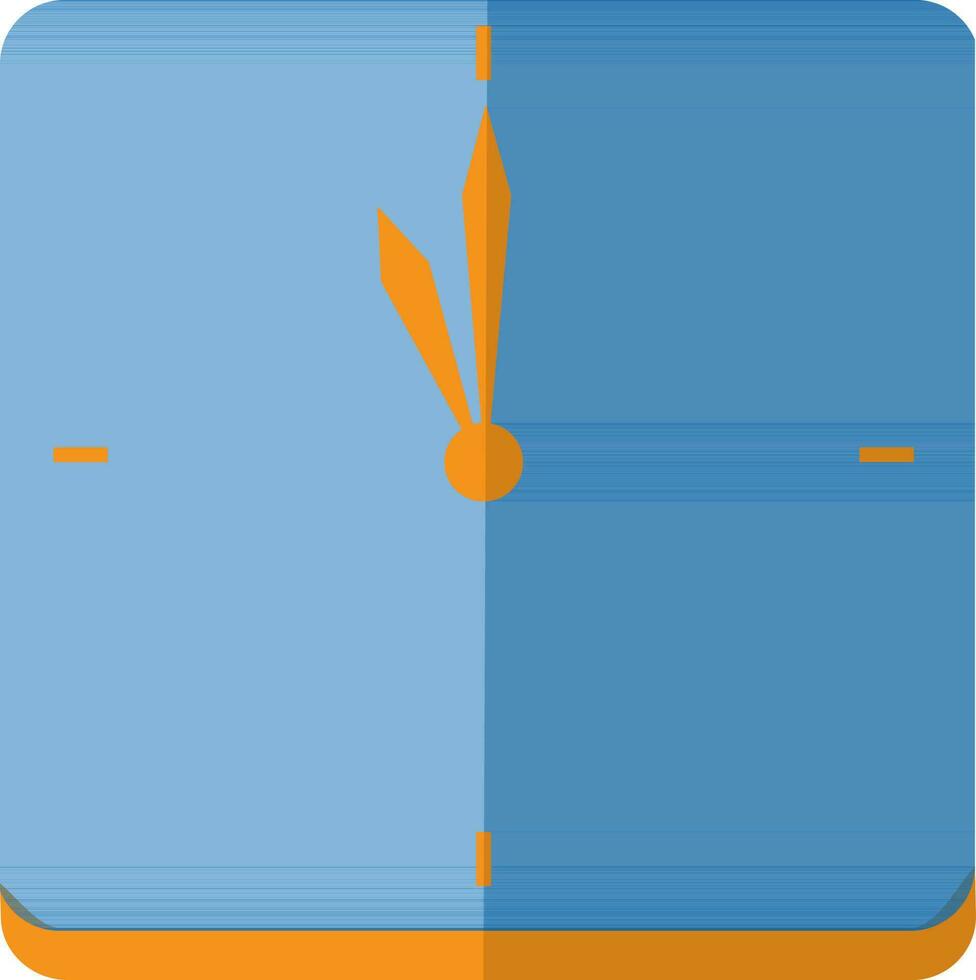 Illustration von Mauer Uhr Symbol im Hälfte Schatten. vektor