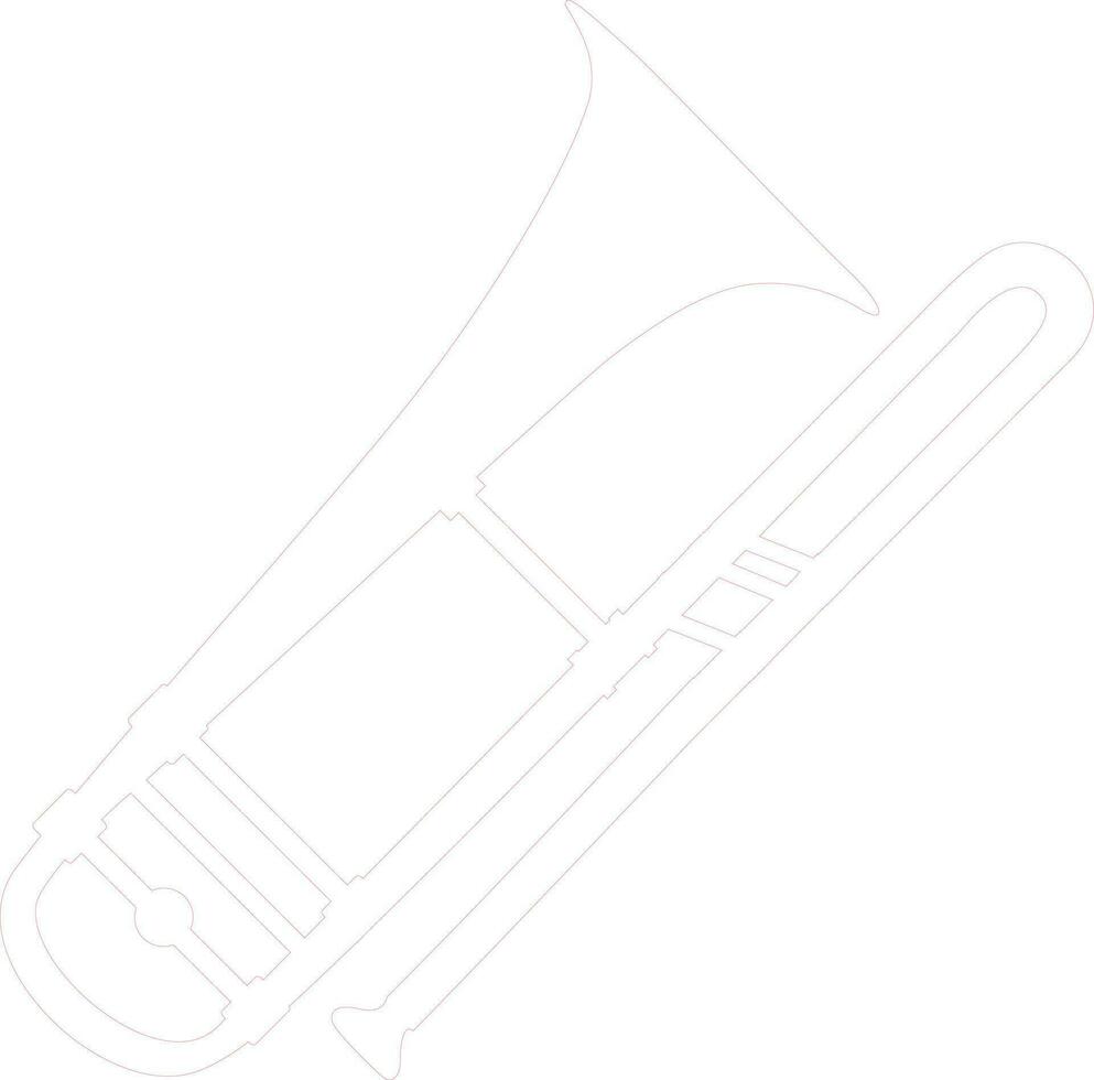 trumpet i röd och vit Färg. vektor