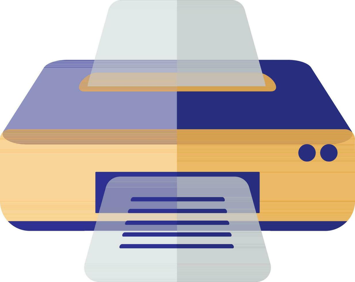 Drucker Maschine Symbol im Hälfte Schatten zum Drucken Buchseite. vektor