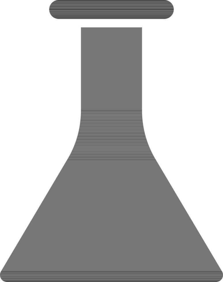 schwarz und Weiß Illustration von chemisch Flasche Symbol. vektor