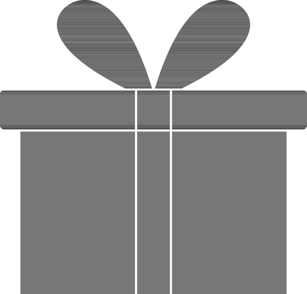 Geschenk Box Symbol im schwarz und Weiß Farbe. vektor