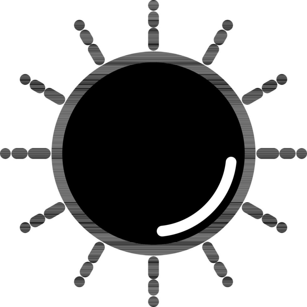 glyf stil Sol ikon eller symbol. vektor