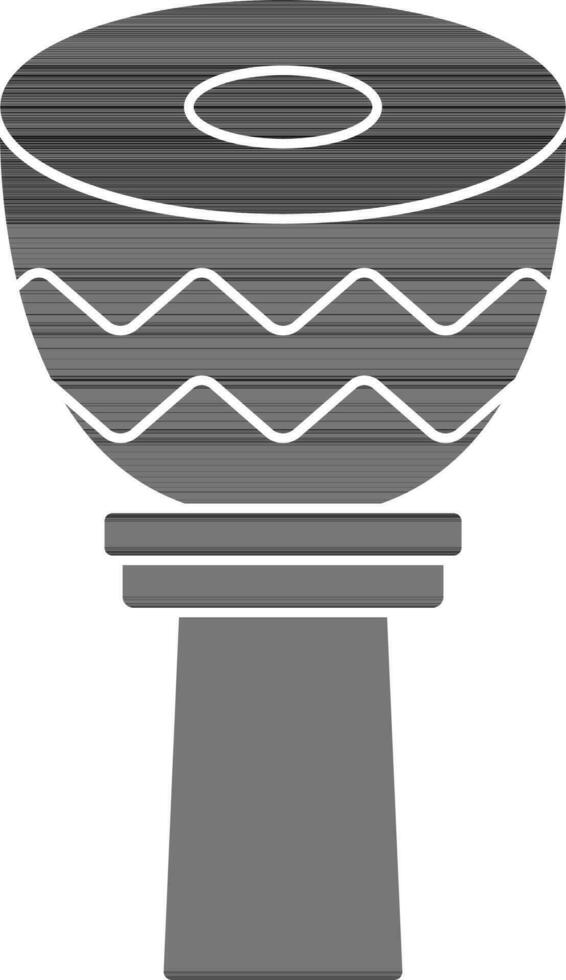 Vektor Illustration von djembe Trommel im Glyphe Stil.