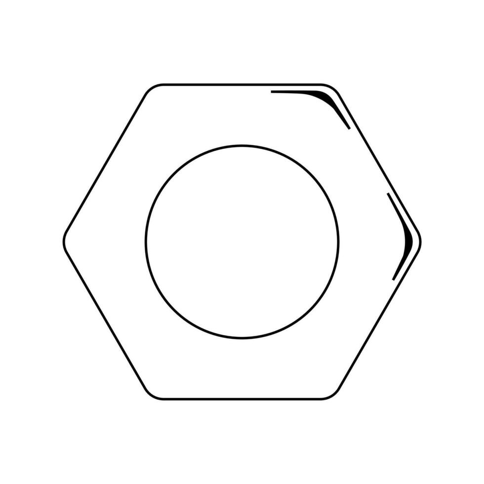 Nuss Werkzeug Vektor Symbol Werkstatt industriell Instrument