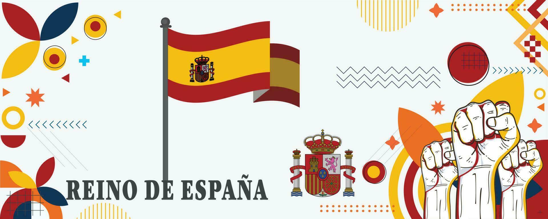 Spanien National Tag Banner Design Vektor eps