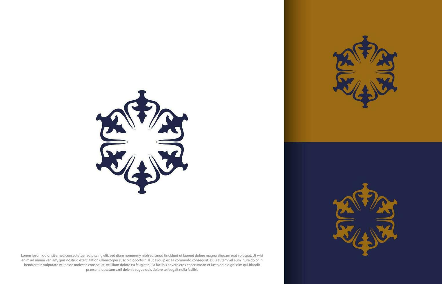 lyxig guld prydnad emblem design elegant linjekonst dekorativ logotyp. hotell etikett mall vektor