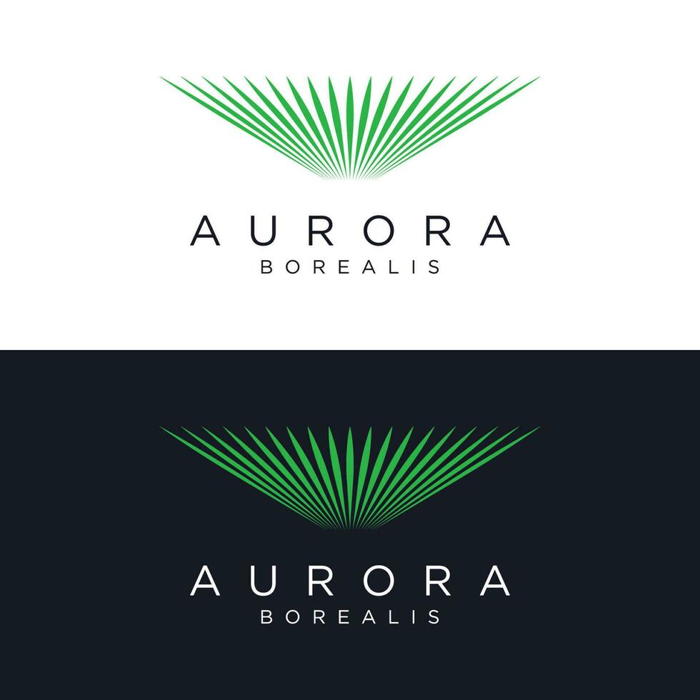 das Nord Beleuchtung Welle Logo Design war inspiriert durch das Aurora Borealis. vektor