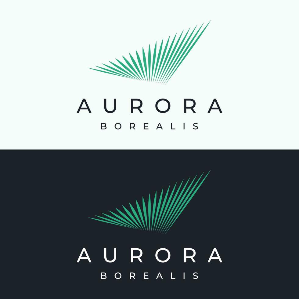 das Nord Beleuchtung Welle Logo Design war inspiriert durch das Aurora Borealis. vektor