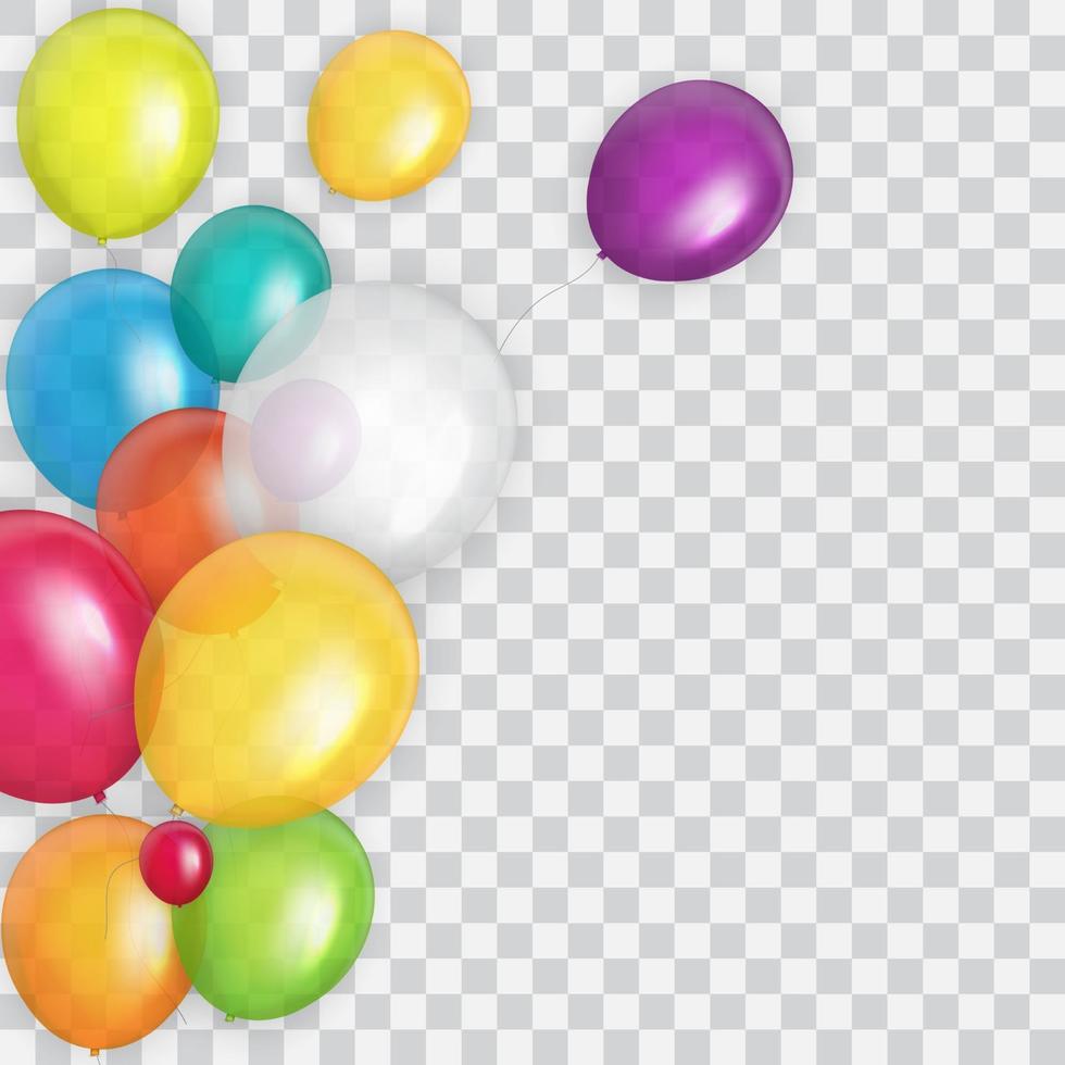 Farbe glänzend alles Gute zum Geburtstag Ballons Banner Hintergrund vektor