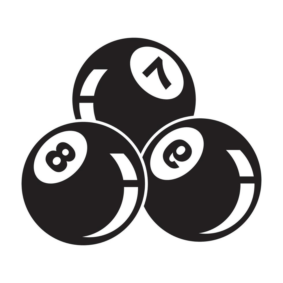 Billard- Logo Symbol Vektor Illustration Vorlage Design