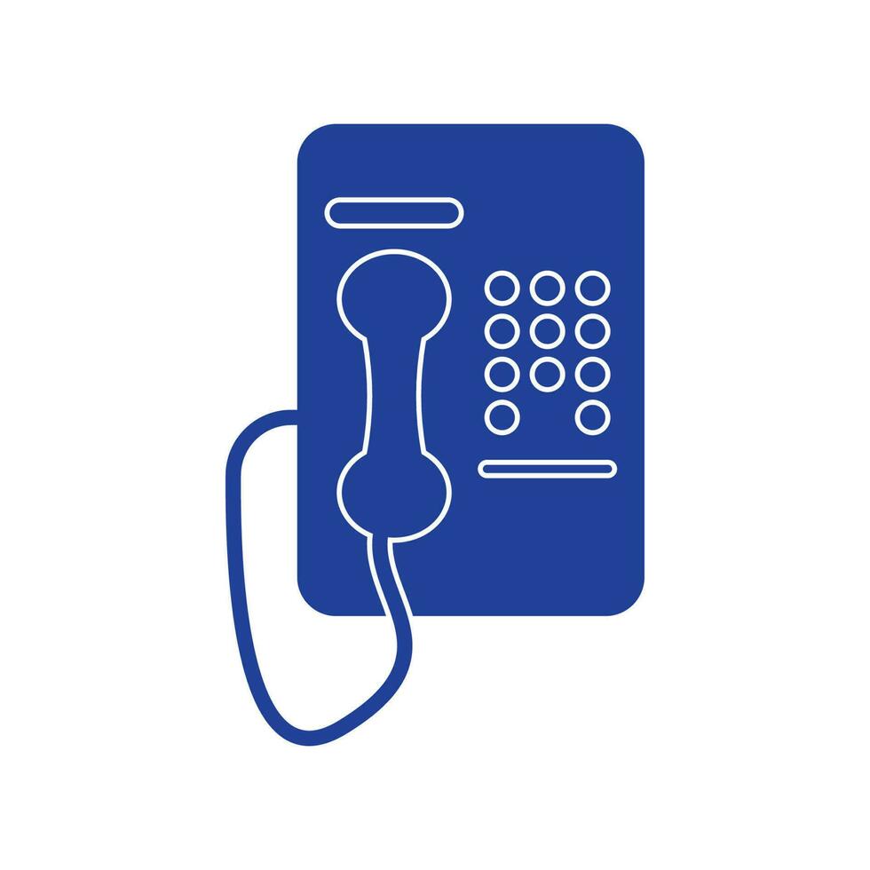 telefonautomat symbol ikon, logotyp vektor illustration design mall