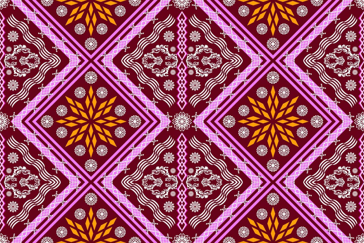 ethnisch Zahl aztekisch Stickerei Stil. geometrisch Ikat orientalisch traditionell Kunst Musterdesign zum ethnisch Hintergrund, Hintergrund, Mode, Kleidung, Verpackung, Stoff, Element, Sarong, Grafik, Vektor Illustration