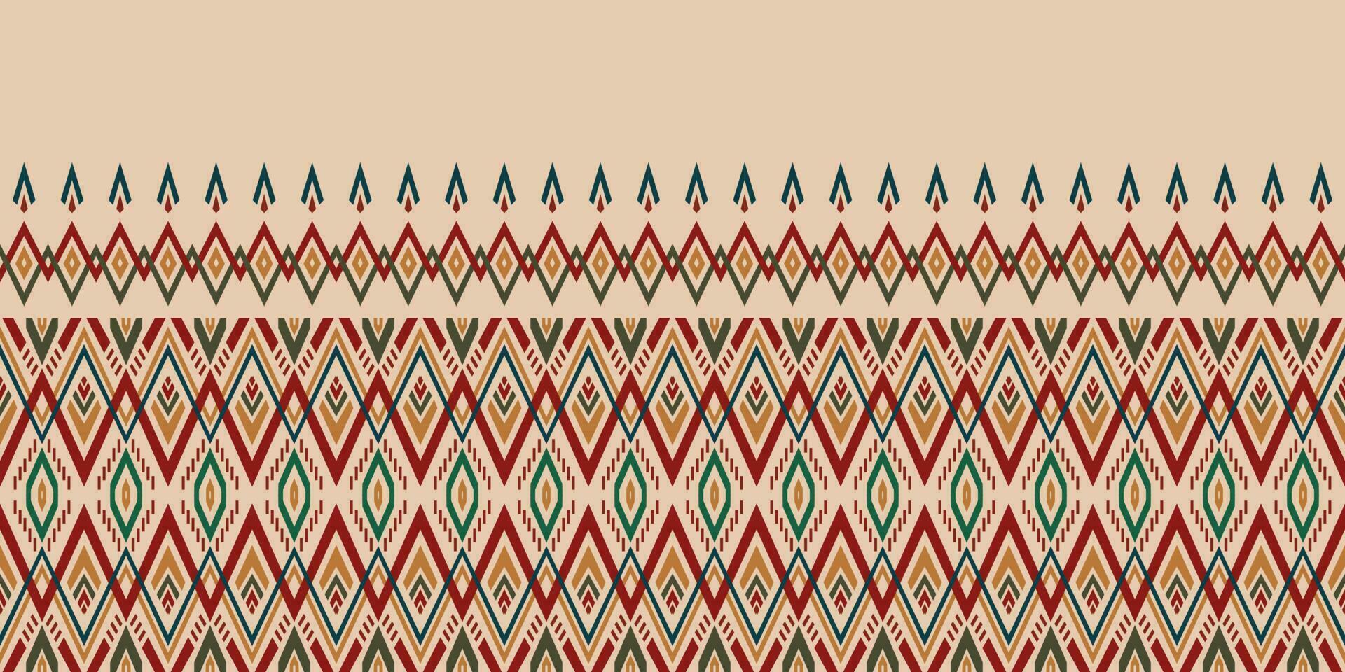 ethnisch abstrakt Ikat Kunst. nahtlos Muster im Stammes-, Volk Stickerei, und Mexikaner Stil. aztekisch geometrisch Kunst Ornament drucken. Design zum Teppich, Hintergrund, Kleidung, Verpackung, Stoff, Abdeckung, Textil. vektor