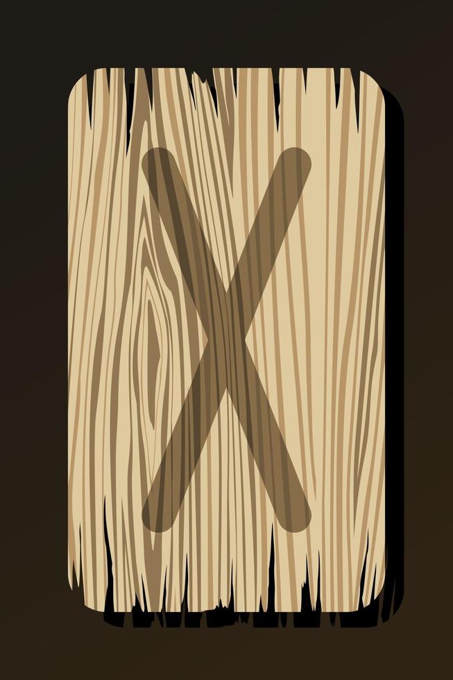 isolerad på vit trä runo gebo vektor