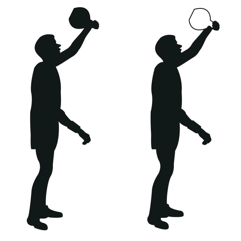 einstellen Silhouetten Sportler Gewicht Heber Aufzug Kettlebell, Gewichte. Gewicht Heben. ziehen, drücken, Bank Drücken Sie vektor