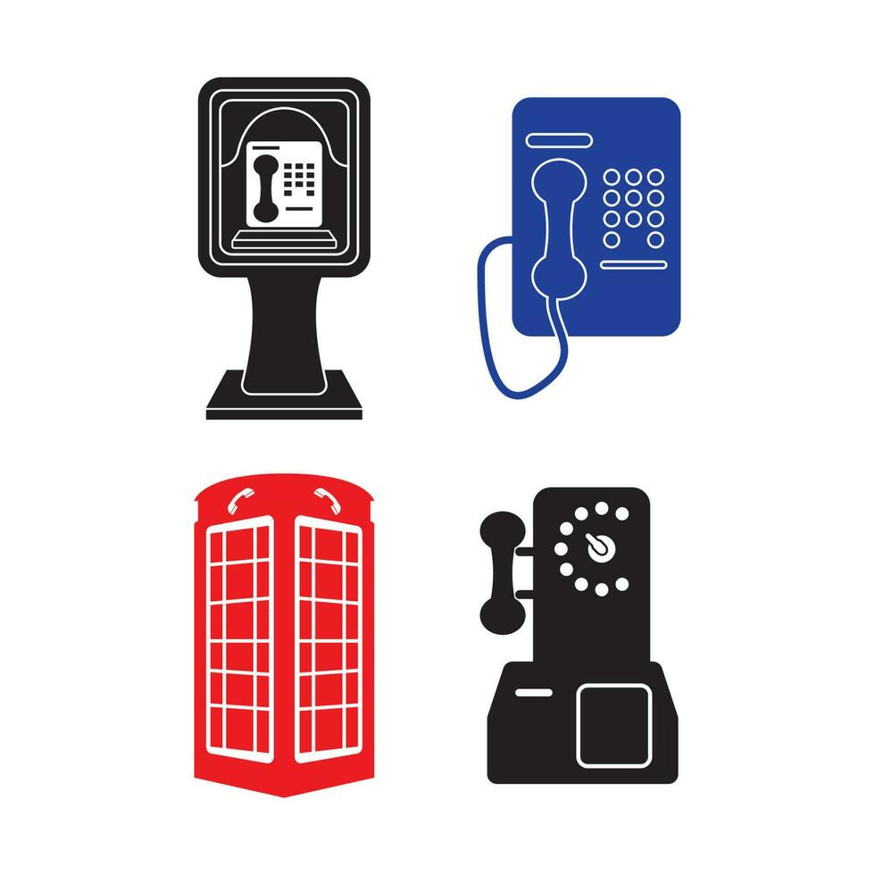 telefonautomat symbol ikon, logotyp vektor illustration design mall