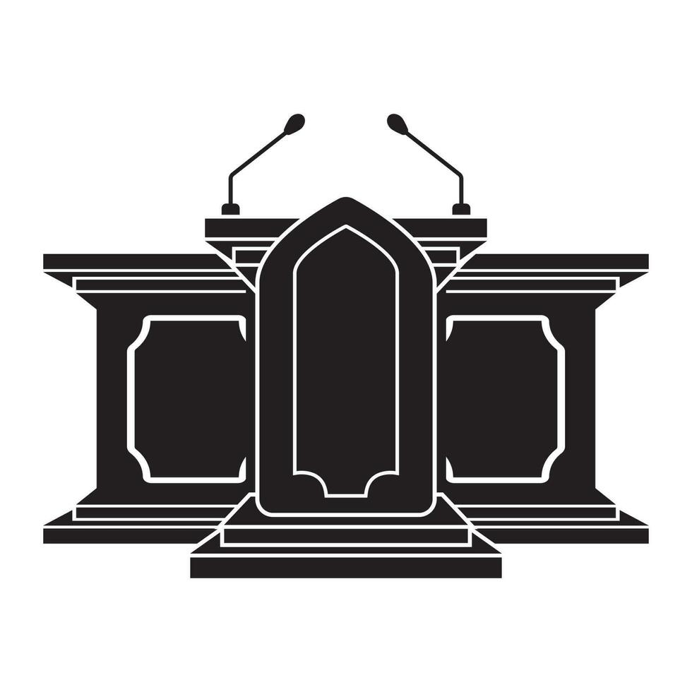 predikstol symbol ikon, logotyp vektor illustration design mall