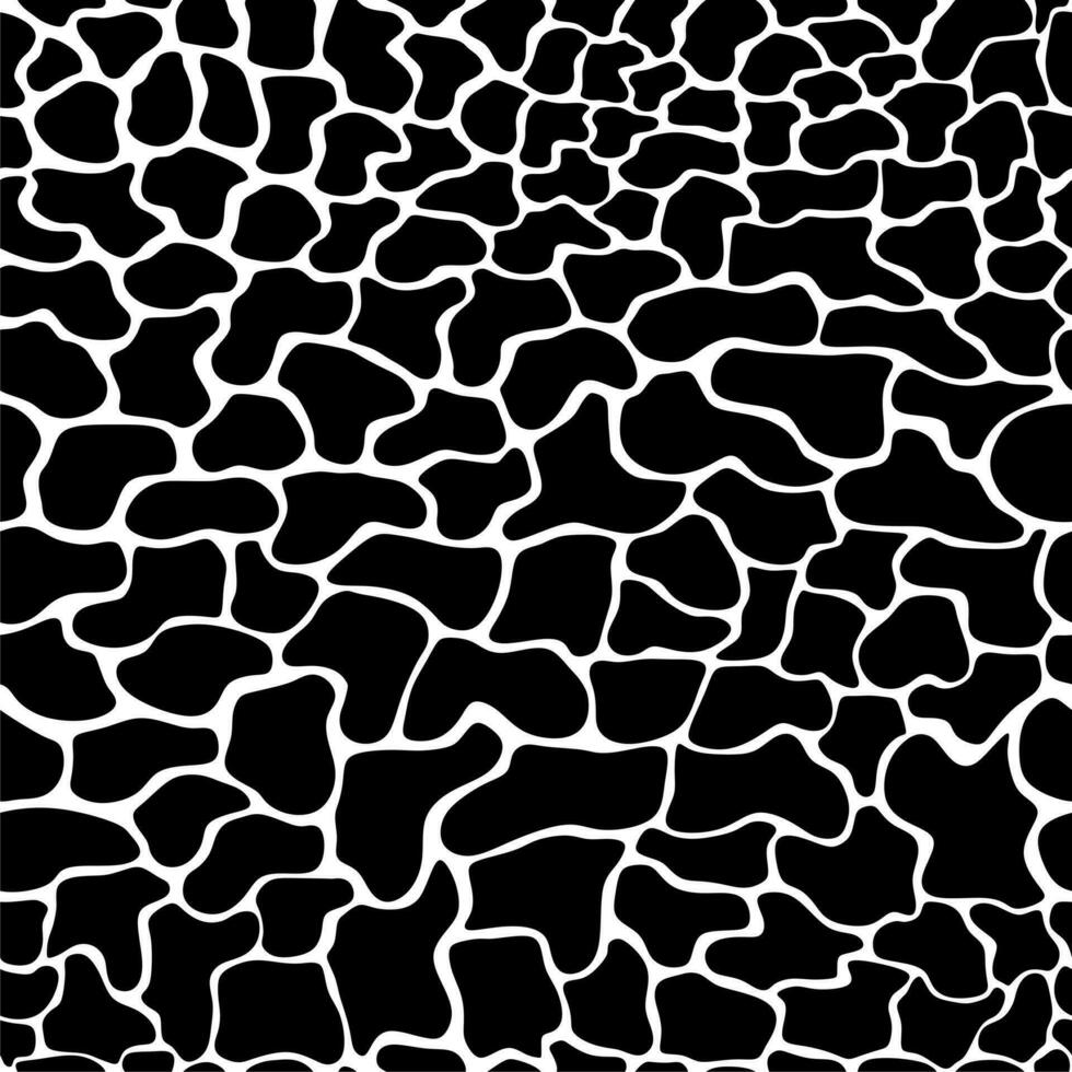 panda hud textur, svart och vit fläck sömlös mönster. djur- skriva ut. vektor fläckar bakgrund
