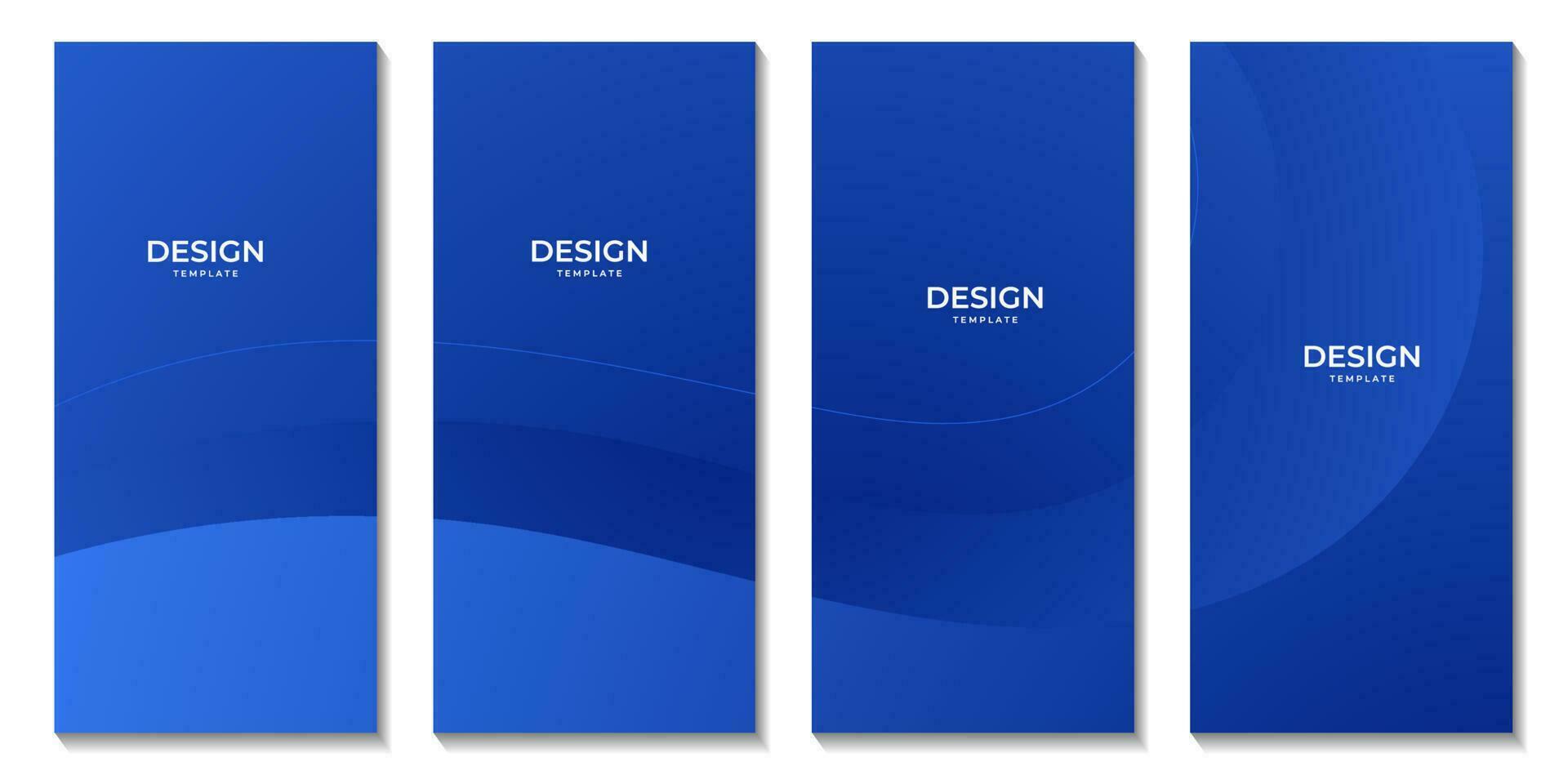 Broschüren Design mit einfach abstrakt Blau Welle Gradient Hintergrund vektor
