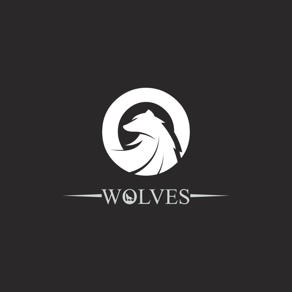 Wölfe Logo, Fuchs, Wolfskopf, Tier Vetor und Logo Design Wild Brüllen Hund Illustration, abstrakt für Spiel Logo Symbol Kopf Tier vektor