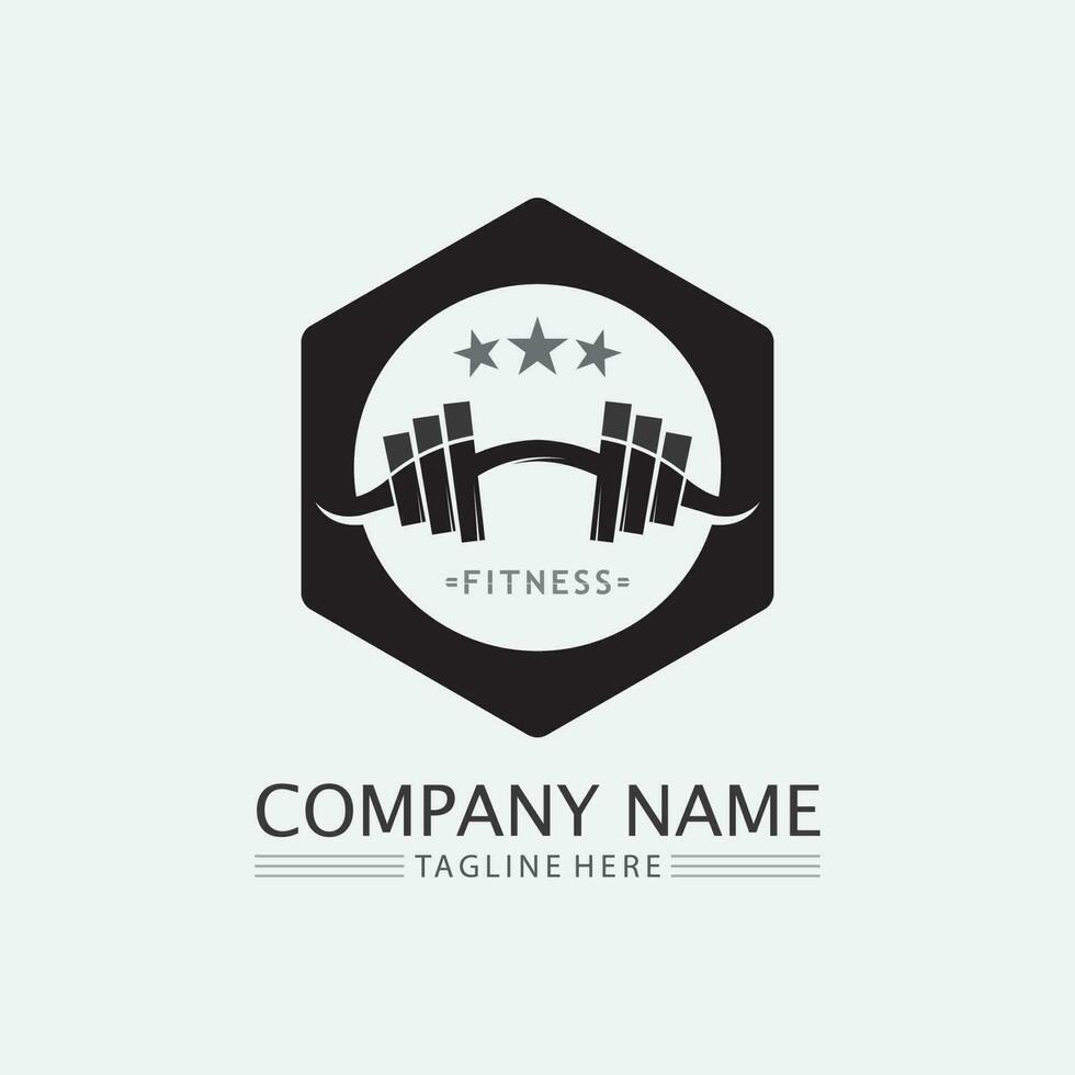 Fitness-Logo-Design-Vektor-Illustration-Symbol vektor