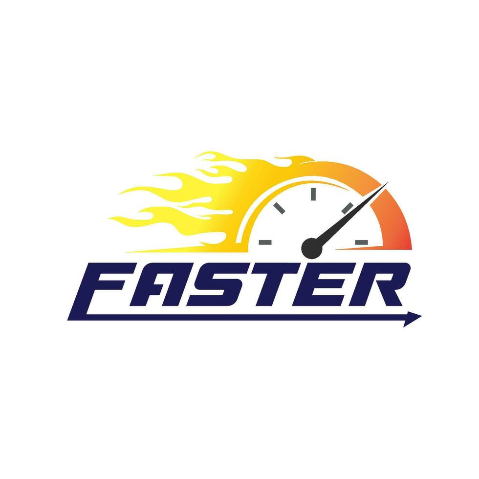 schnelleres Logo-Vorlagen-Vektorsymbol vektor
