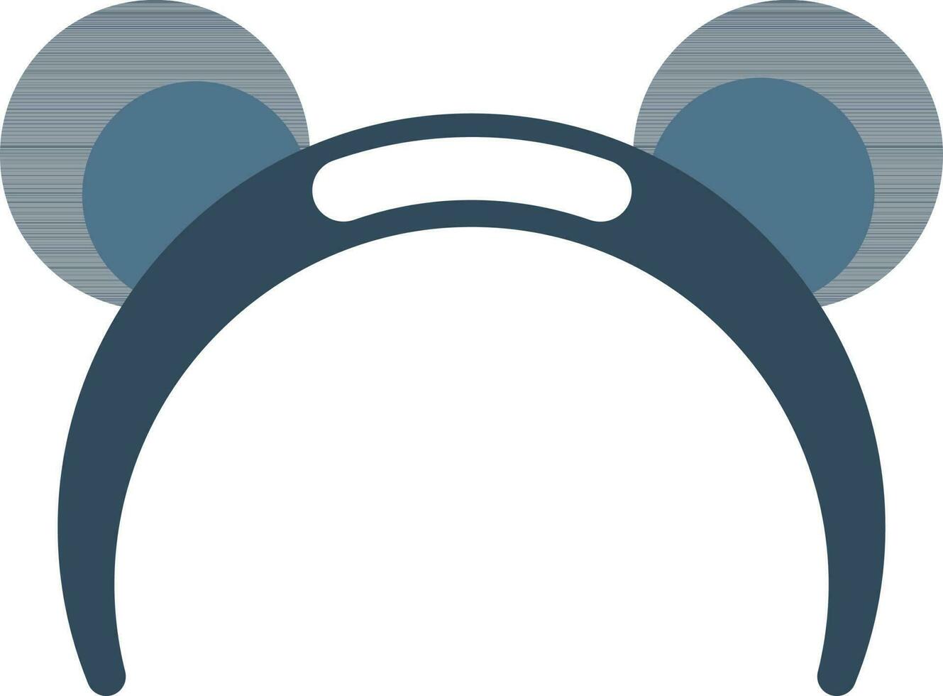 Bär Ohren Stirnband Symbol im Blau Farbe. vektor