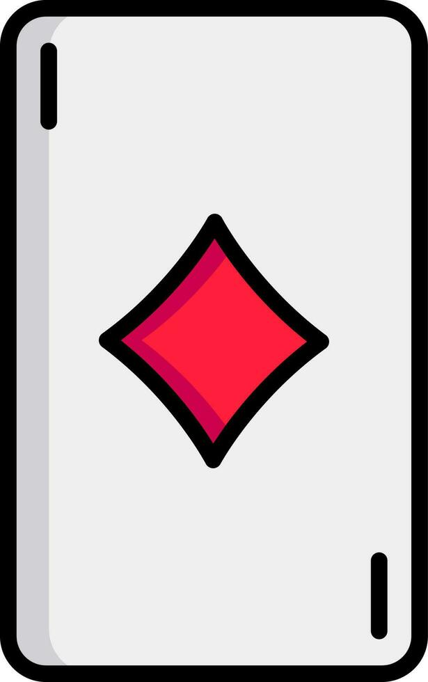 As Diamant Karte Symbol im Weiß und rot Farbe. vektor