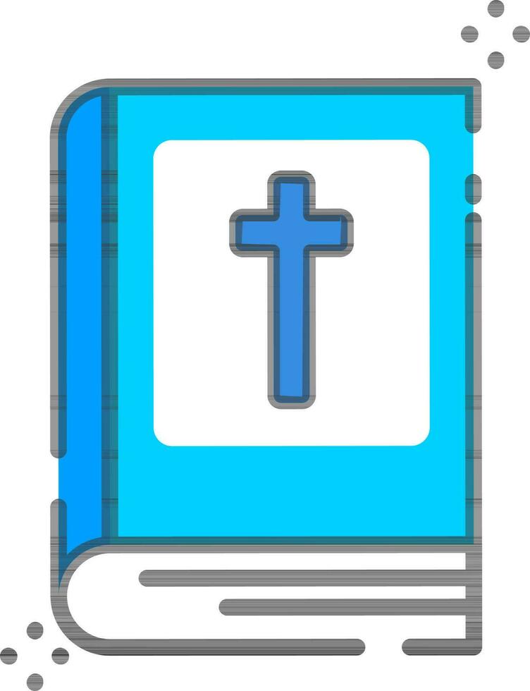 Bibel Buch Symbol im Blau Farbe. vektor