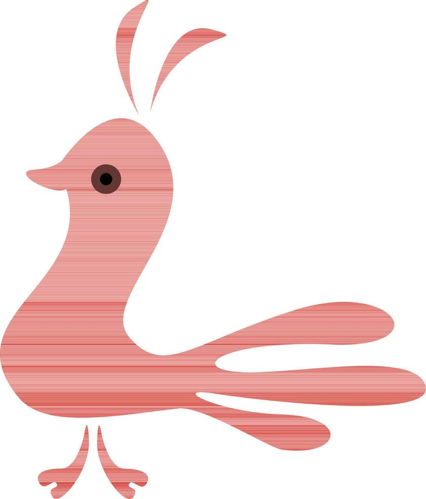 platt stil kärlek fågel ikon i röd Färg. vektor