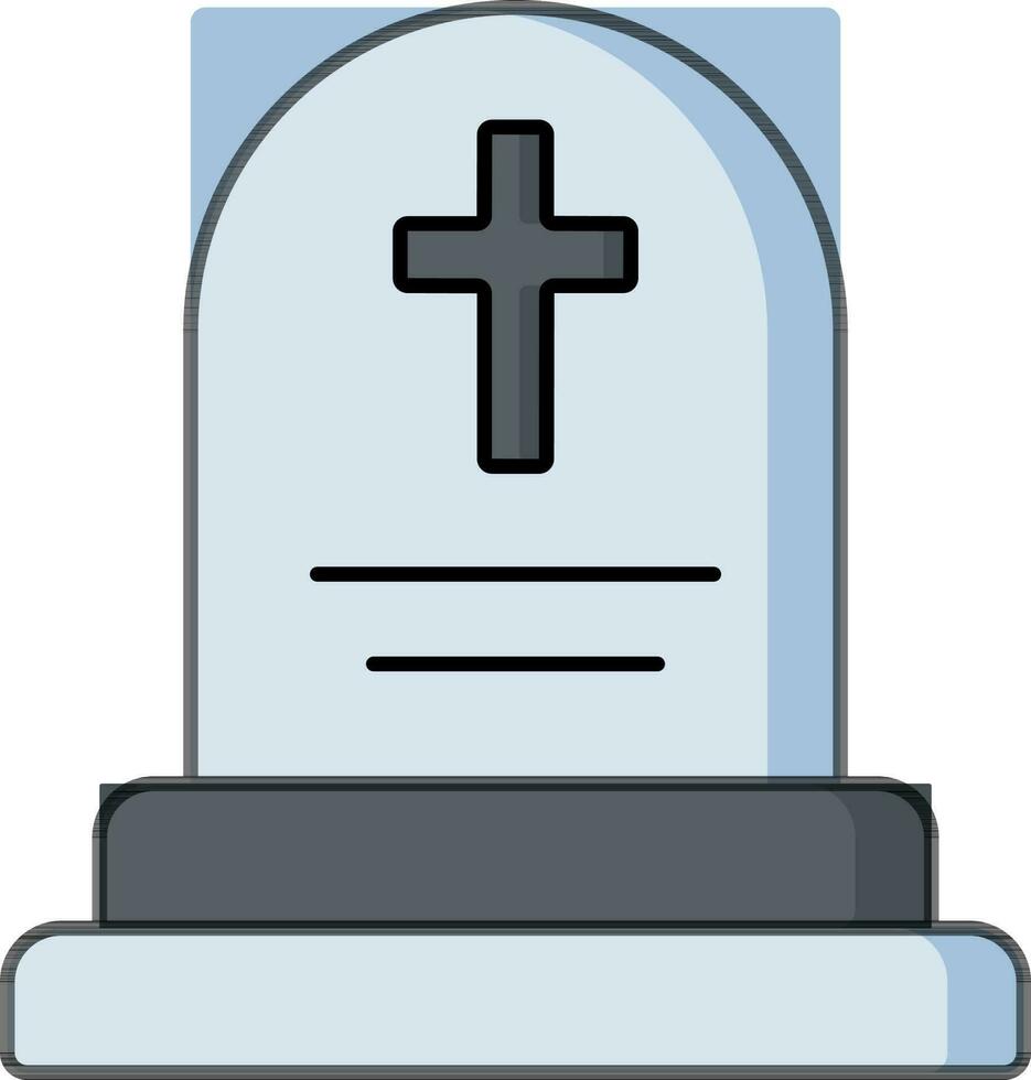 Friedhof Symbol im Blau und grau Farbe. vektor