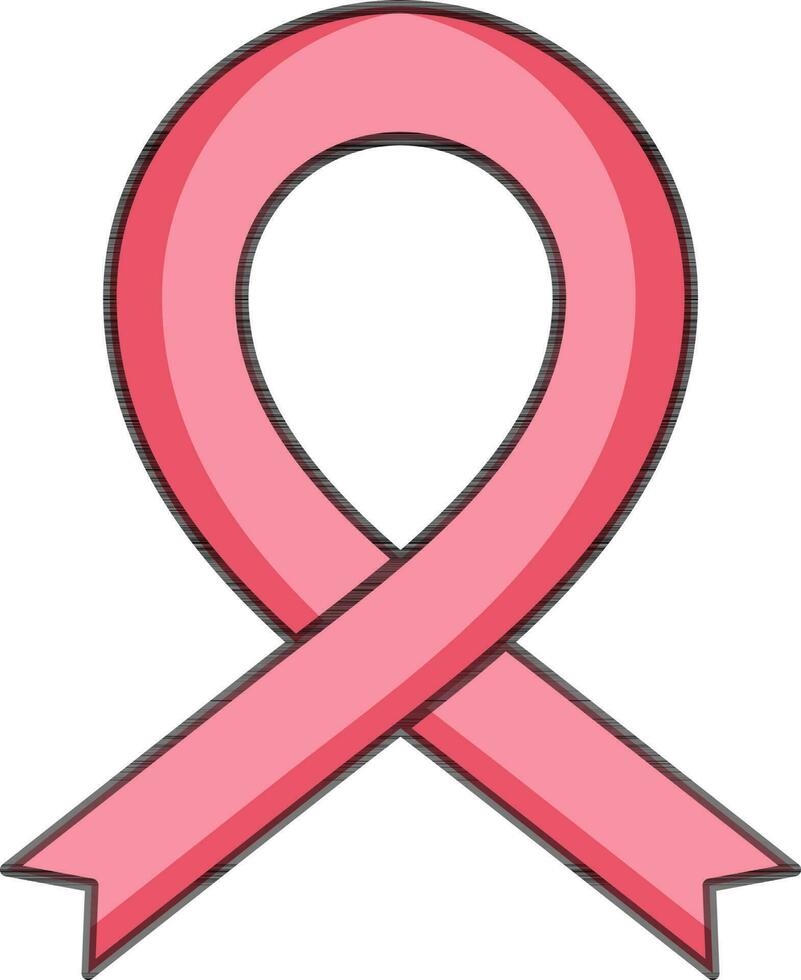 cancer band ikon eller symbol i rosa Färg. vektor