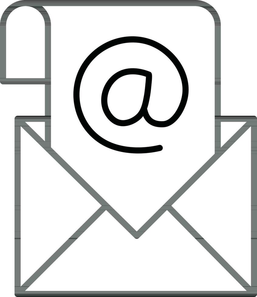 Illustration von Email Symbol im Linie Kunst. vektor