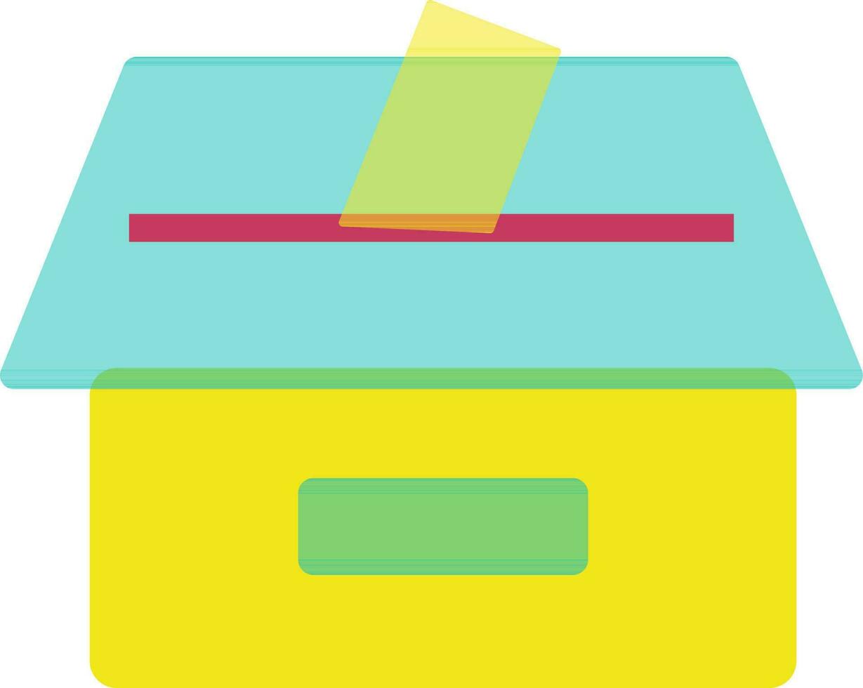 grön och gul valsedel låda. vektor