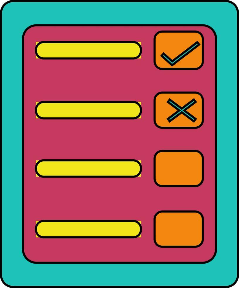 röstning maskin av val i grön och rosa Färg. vektor