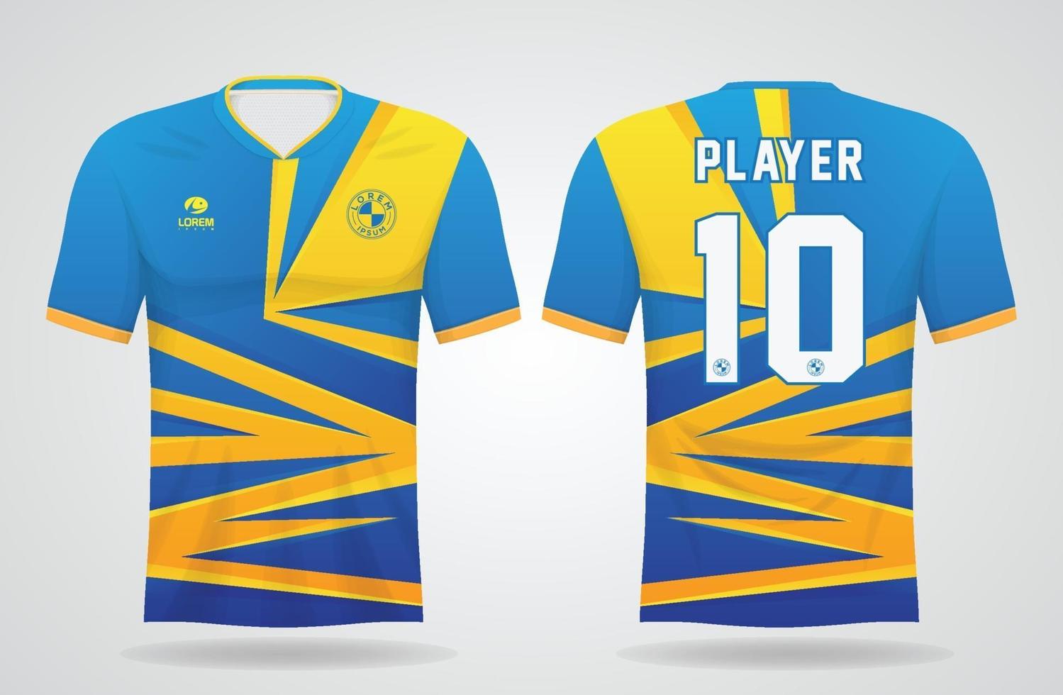 färgglada sport jersey mall för lag uniformer och fotboll t-shirt design vektor