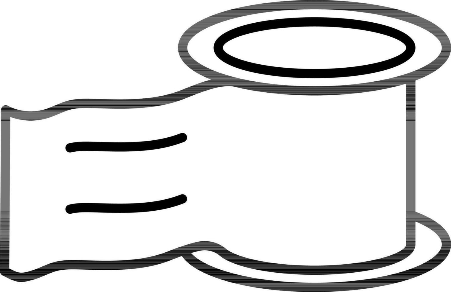 bandage rulla ikon i svart linje konst. vektor