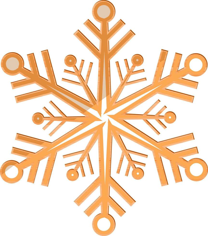 skön orange snöflinga design. vektor