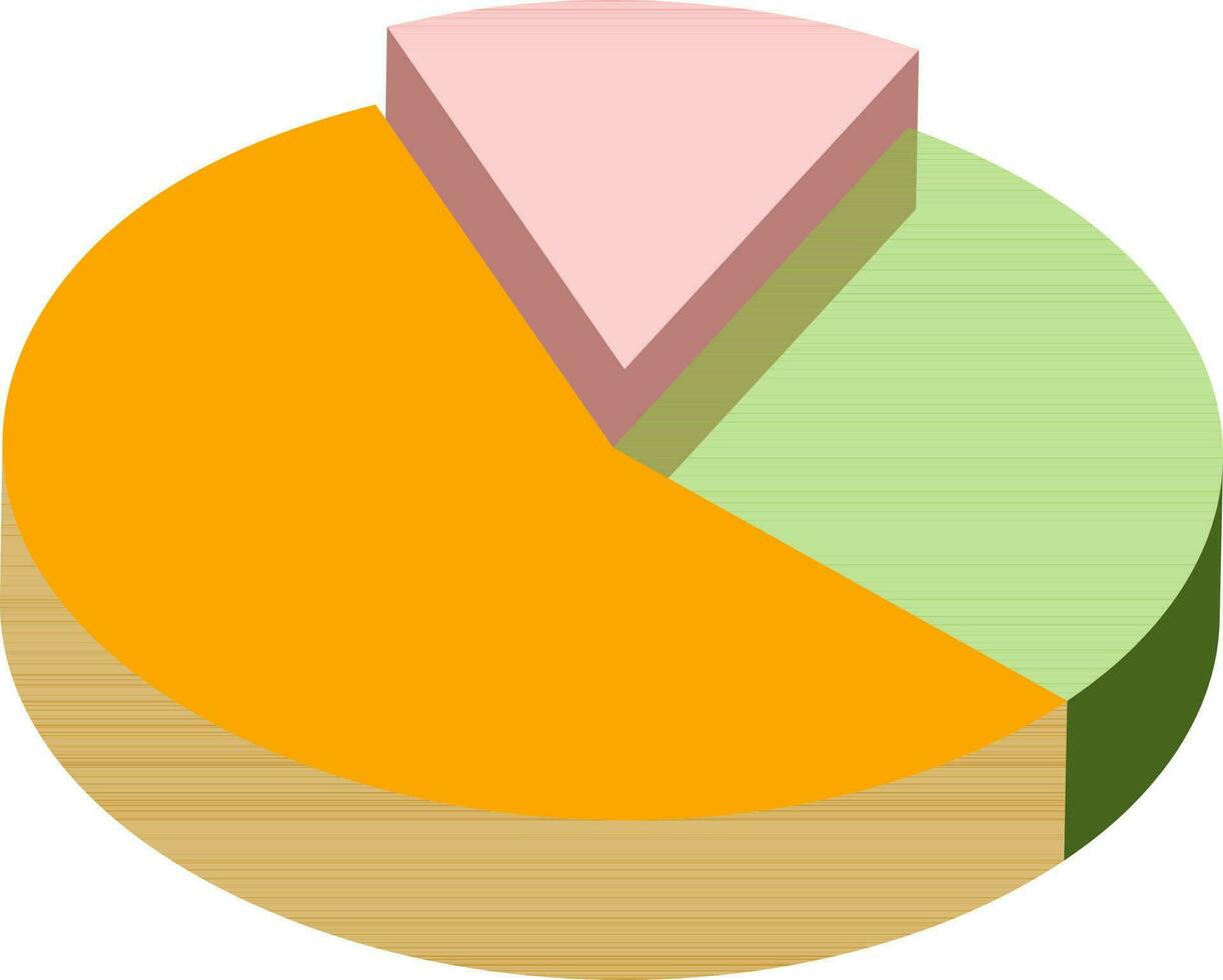 3d färgrik paj Diagram för företag. vektor