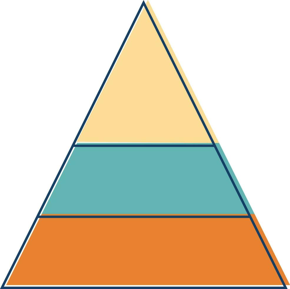 eben Dreieck geformt Infografik Element. vektor