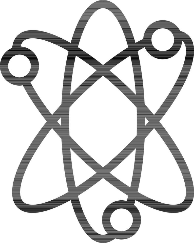 platt stil atom- strukturera ikon i linje konst. vektor
