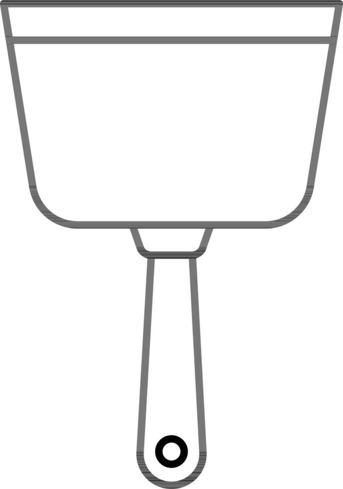 illustration av sopskyffel ikon i linje konst. vektor
