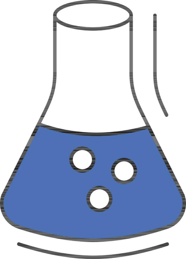 Illustration von erlenmeyer Symbol im Blau und Weiß Farbe. vektor