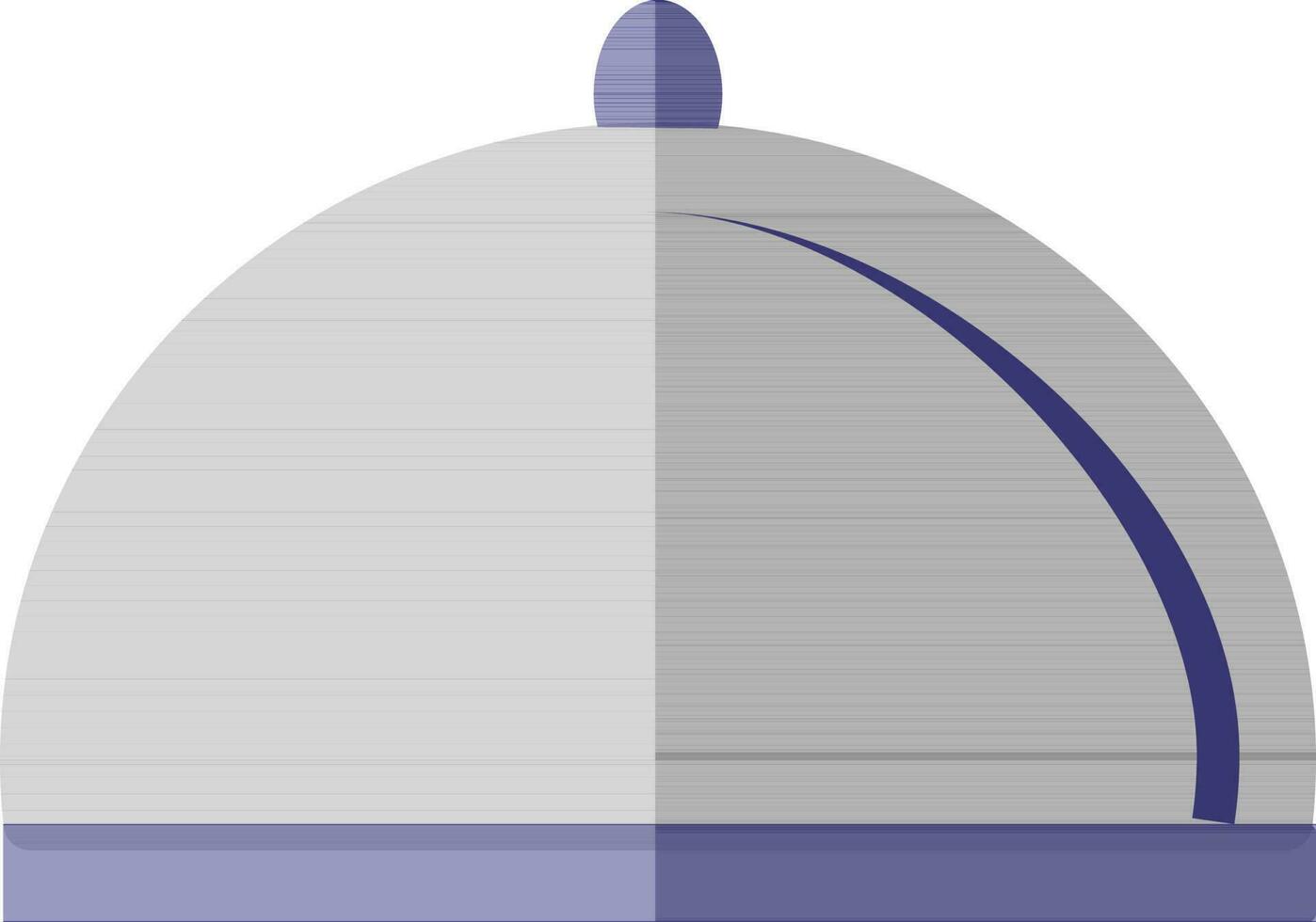 grau und lila Portion Tablett auf Weiß Hintergrund. vektor