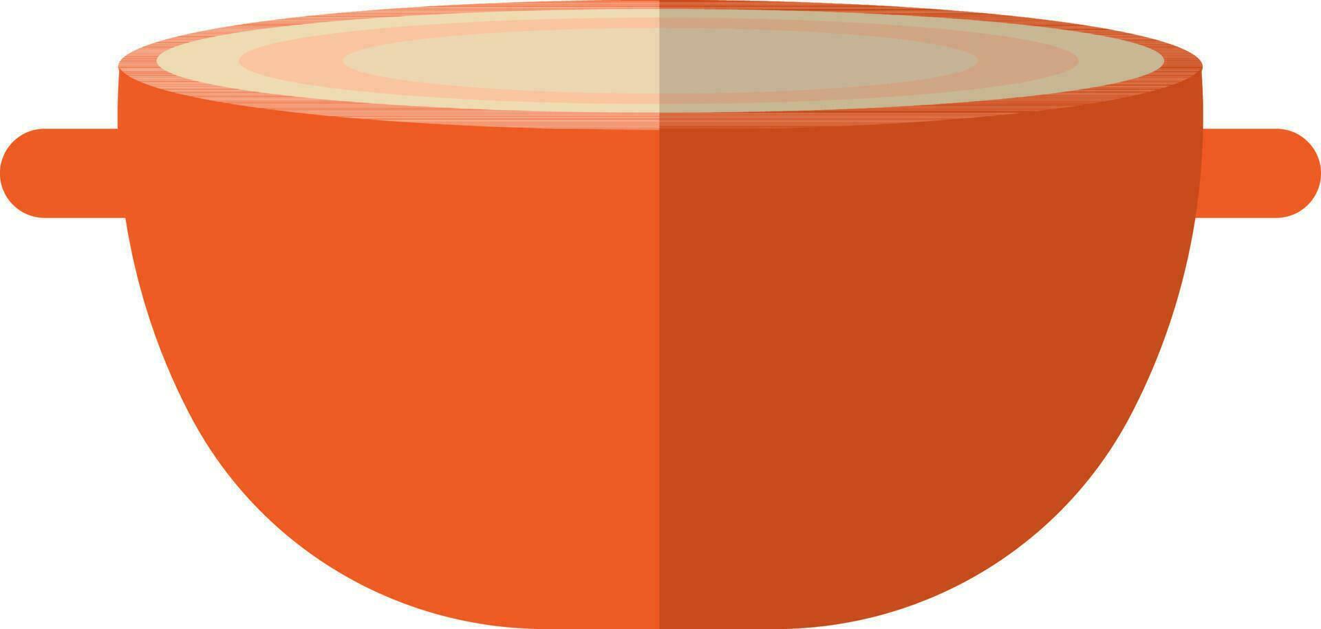 orange skål i platt stil. vektor
