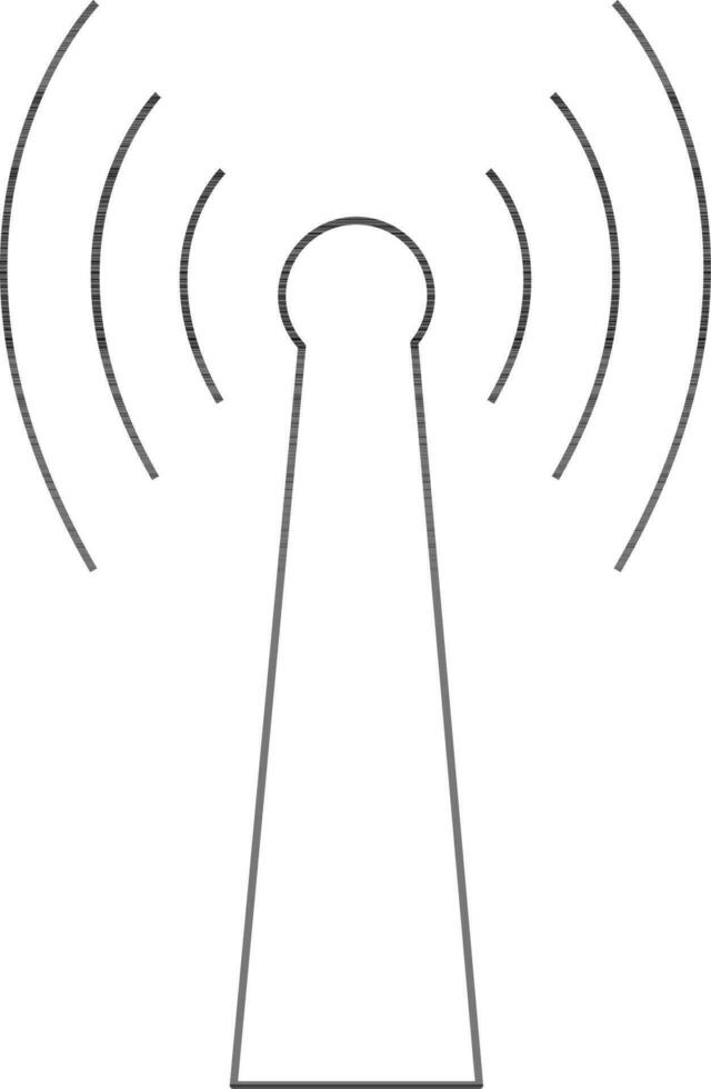 schwarz Linie Kunst Antenne auf Weiß Hintergrund. vektor