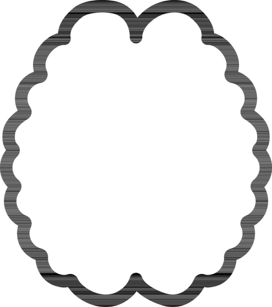 svart linje konst illustration av hjärna ikon. vektor