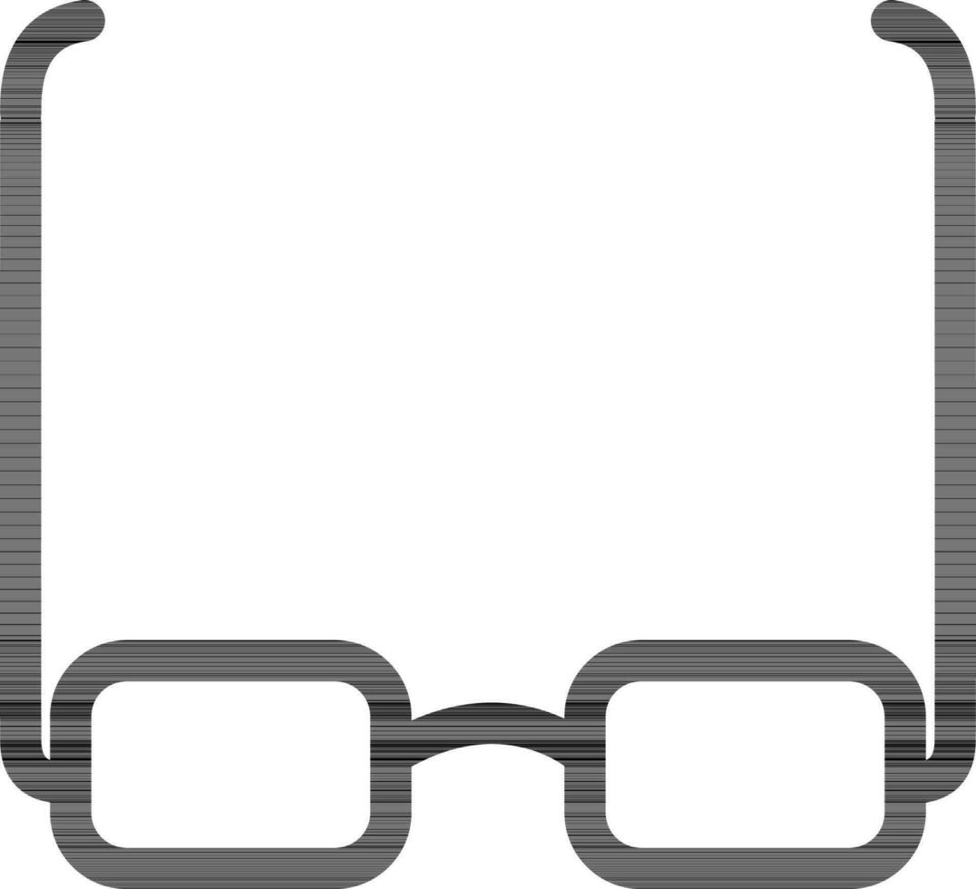 Linie Kunst Brille Symbol im eben Stil. vektor