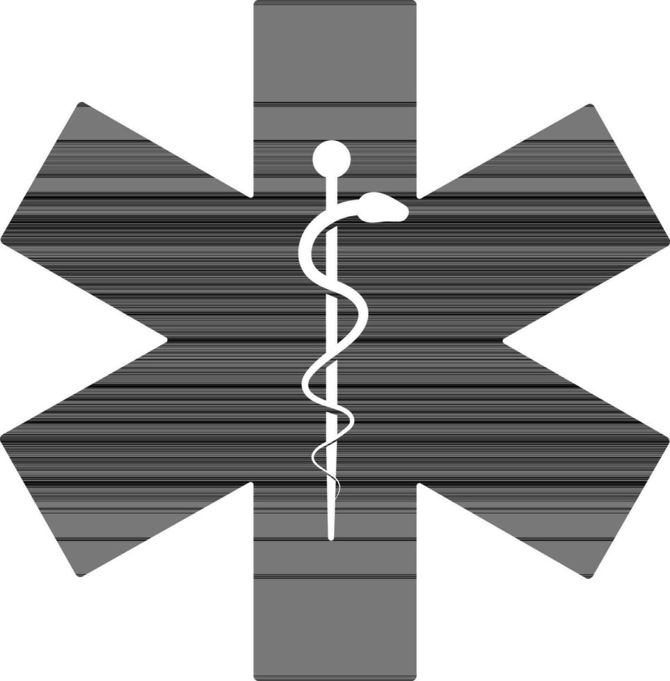 illustration av caduceus medicinsk tecken eller symbol. vektor